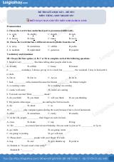 Đề thi giữa kì 1 Tiếng Anh 7 Right on! - Đề số 1